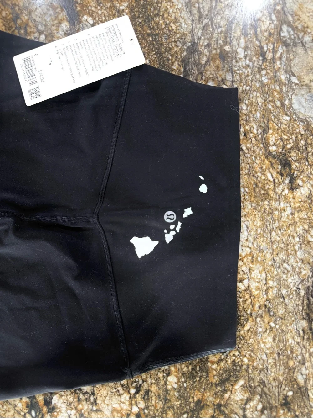 lululemon athletica Black High-Rise Athletic Bike Shorts Hawaii Islands - Picture 2 of 6